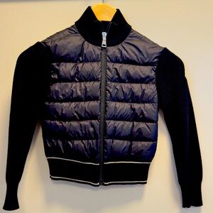 Moncler kids Knit Puffer Jacket in Black